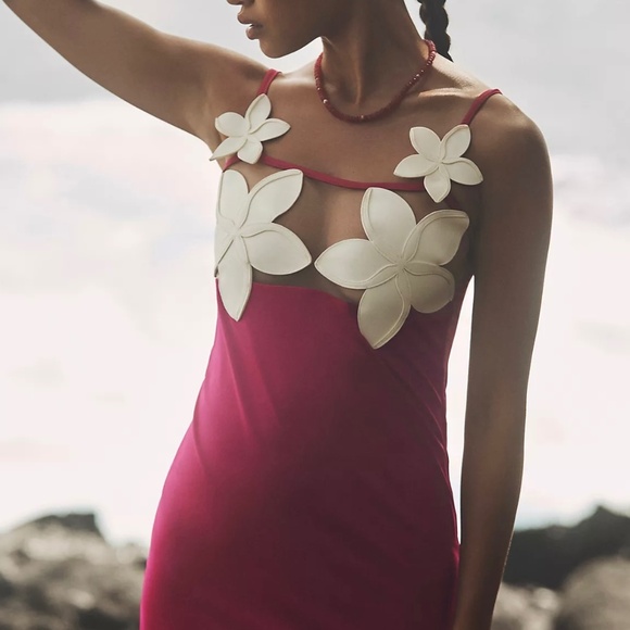 Anthropologie Dresses & Skirts - Bahia Maria x Anthropologie Plumeria Mini Dress Size: M. Rose.